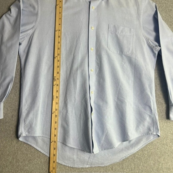 Lands' End Men's Light‎ Blue Tailored Fit Button Down Long Sleeve Shirt 17-34 - Picture 8 of 8